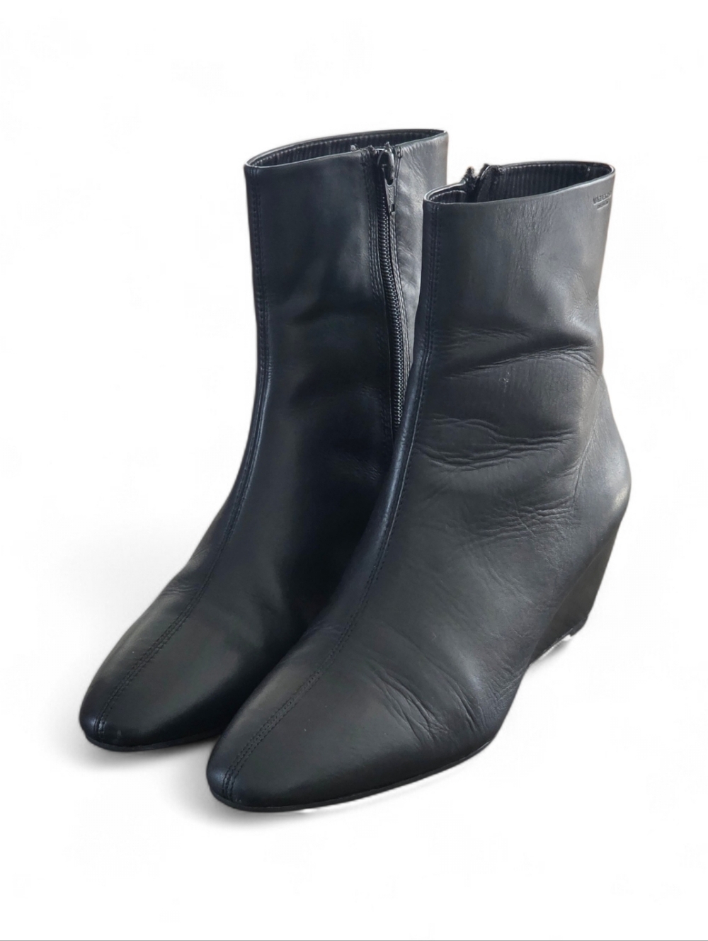 Vagabond Leather Aino Sleek Wedge Chelsea Boot Black UK 40